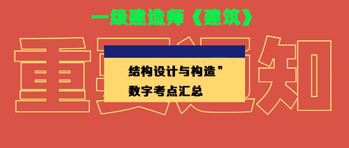 一级建造师考试《建筑》“结构设计与构造”数字考点汇总.jpg